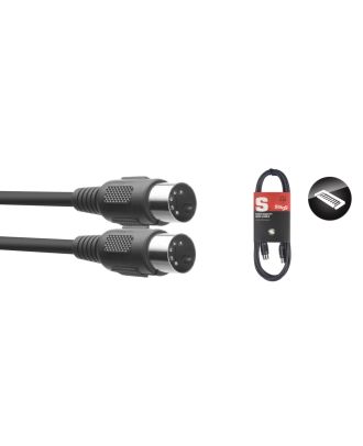 MIDIkabel - DIN M/DIN M - Plastik - 3 m - schwarz