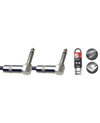 6 x Mono patchkabels m. metall Steckverbindere im formen gebaut