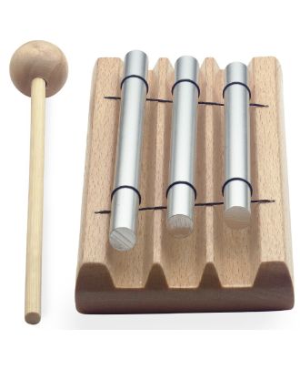 Tisch-Glockenspiel, Klangstäbe mit 3 Tönen (C - E - G)