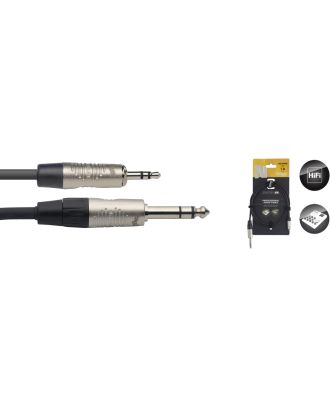 N-Serie Audio Kabel - Stereo Mini Phono-Stecker / Stereo Phono Buchse - 6 mm / 0,2 in - schwarz