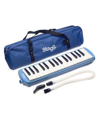 Melodica aus Kunststoff, Farbe blau, 32 Tasten