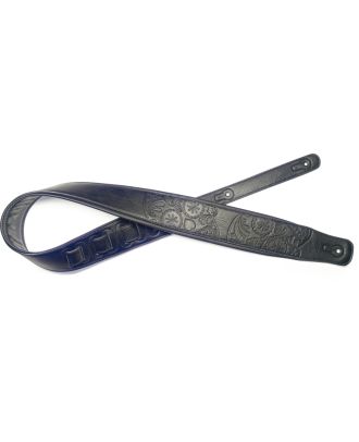 Gitarrengurt mexikanischer Totenkopf, schwarz
