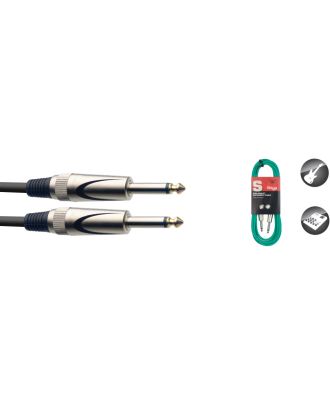 grünes Instrumentenkabel Klinke/Klinke (M/M), 3 m, robuste Stecker