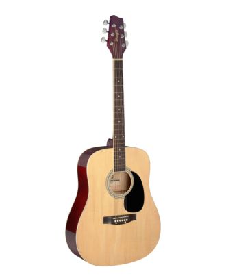 3/4 Natur Dreadnought Akustikgitarre mit Decke aus Lindenholz