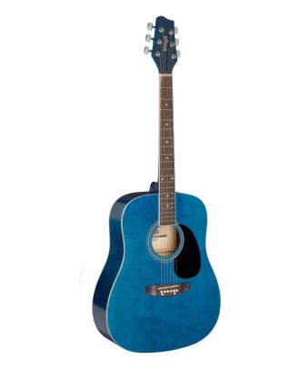 3/4 Blau Dreadnought Akustikgitarre mit Decke aus Lindenholz in blau