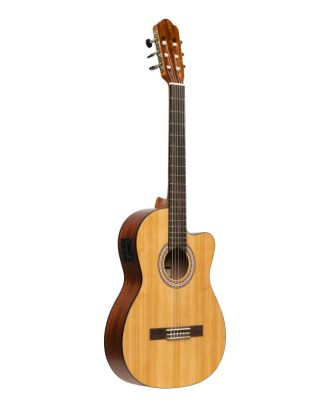 SCL70 Klassische Gitarre mit Fichtendecke und aktivem Preamp, matt, Naturfarbe