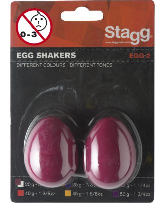 Schütteleier (Paar), Kunststoff, rot, EGG-2 RD