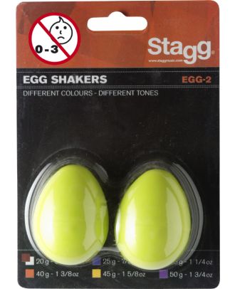 Schütteleier (Paar), Kunststoff, grün, EGG-2 GR