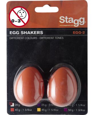 Schütteleier (Paar), Kunststoff, orange, EGG-2 OR