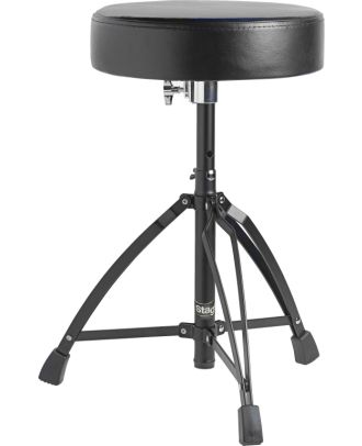 Drumhocker, doppelstrebig, Schwarz