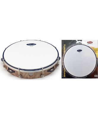 10" stimmbares Kunststoff Tambourin in Natur