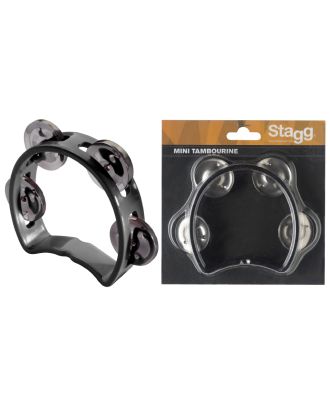 Kunststoff Mini-Schellenring mir 4 Schellen, schwarz