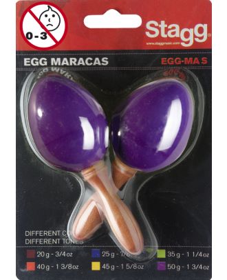 Maracas (Paar), Kunststoff eiförmig, 25 Gramm, Farbe violett