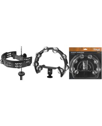 Tambourine für Hi-hat Ständer, schwarz