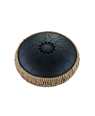 MEINL Medium Octave Steel Tongue Drum, H Moll, 8 Töne, Schwarz