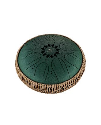 MEINL Medium Octave Steel Tongue Drum, F# Moll, 8 Töne,dunkelgrün