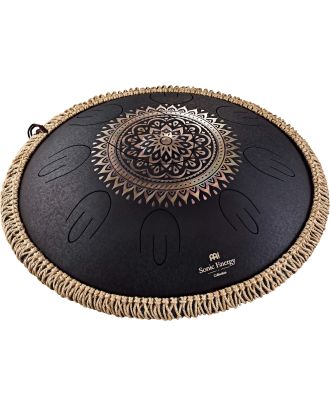 MEINL Octave Steel Tongue Drum, schwarz, Blumen, D Kurd, 9 Töne