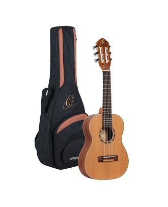 ORTEGA 1/4 Konzertgitarre 6-Saiter in Zeder / Mahagoni mit Tasche