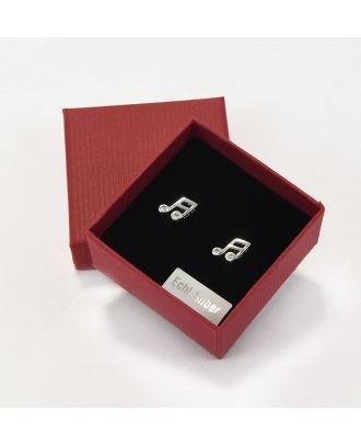 Noten Ohrstecker echt Silber