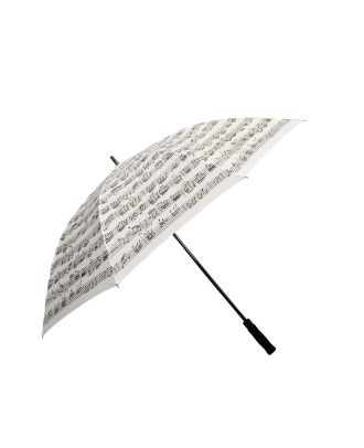 Regenschirm gross, Notenzeilen, sehr stabil, 120 cm Stockschirm