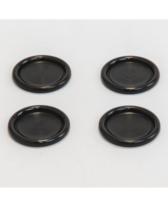4 Stück Klavieruntersetzer schwarz, 65 mm