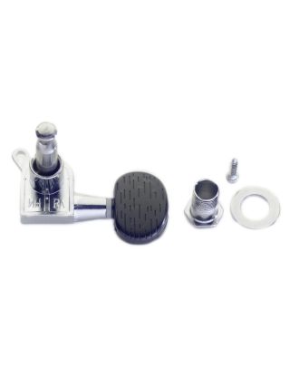Druckguss-Mechaniken 2 x 3, für Akustikgitarre, Chrom/Schwarz