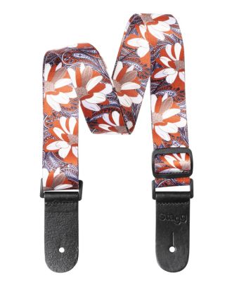 TERYLEN UKE STRAP FLOWER ORANG