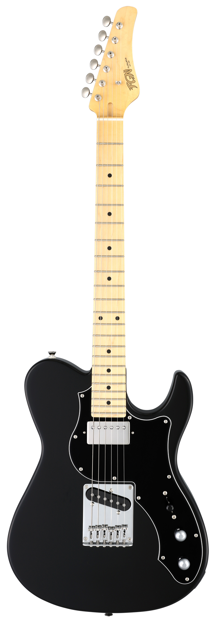 FGN E-Gitarre Boundary Iliad in Schwarz mit Humbucker und Singlecoil