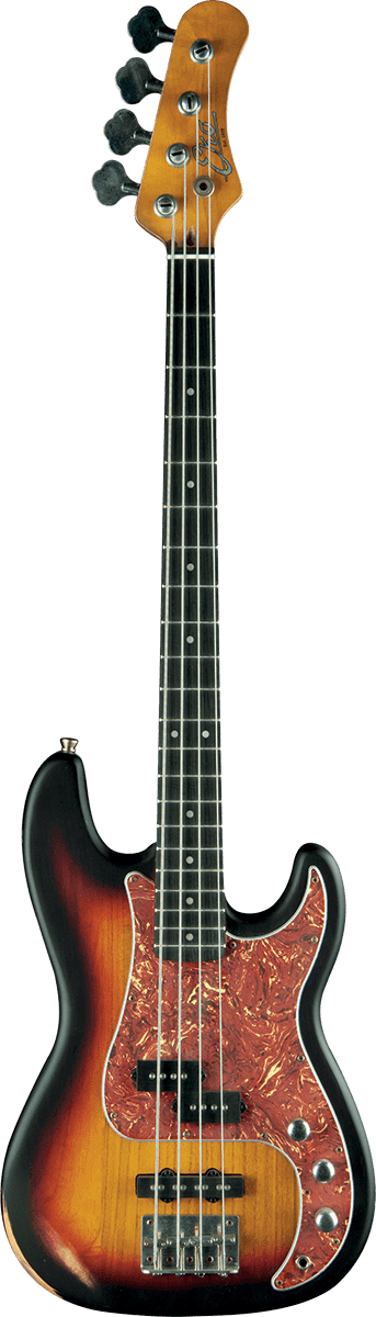 E-Bass Gitarre EKO VPJ-280 Relic Sunburst