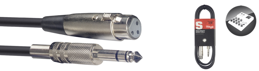 Deluxe Audiokabel - Fr. XLR/Stereoklinke - 6 m
