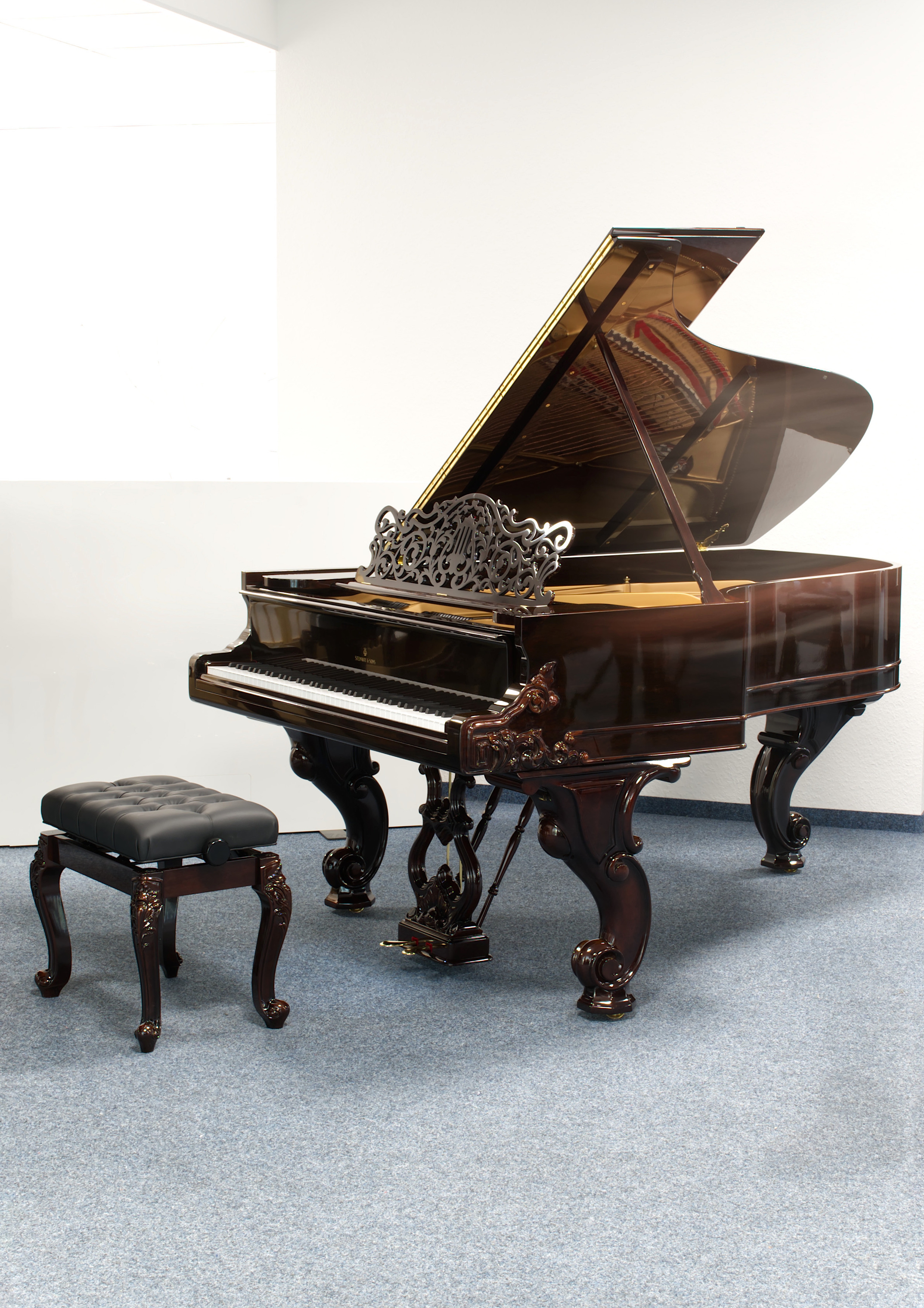 Steinway & Sons Flügel B211, edles Palisander Holz, gebraucht, inkl. hochwertiger & exklusiver Flügelbank