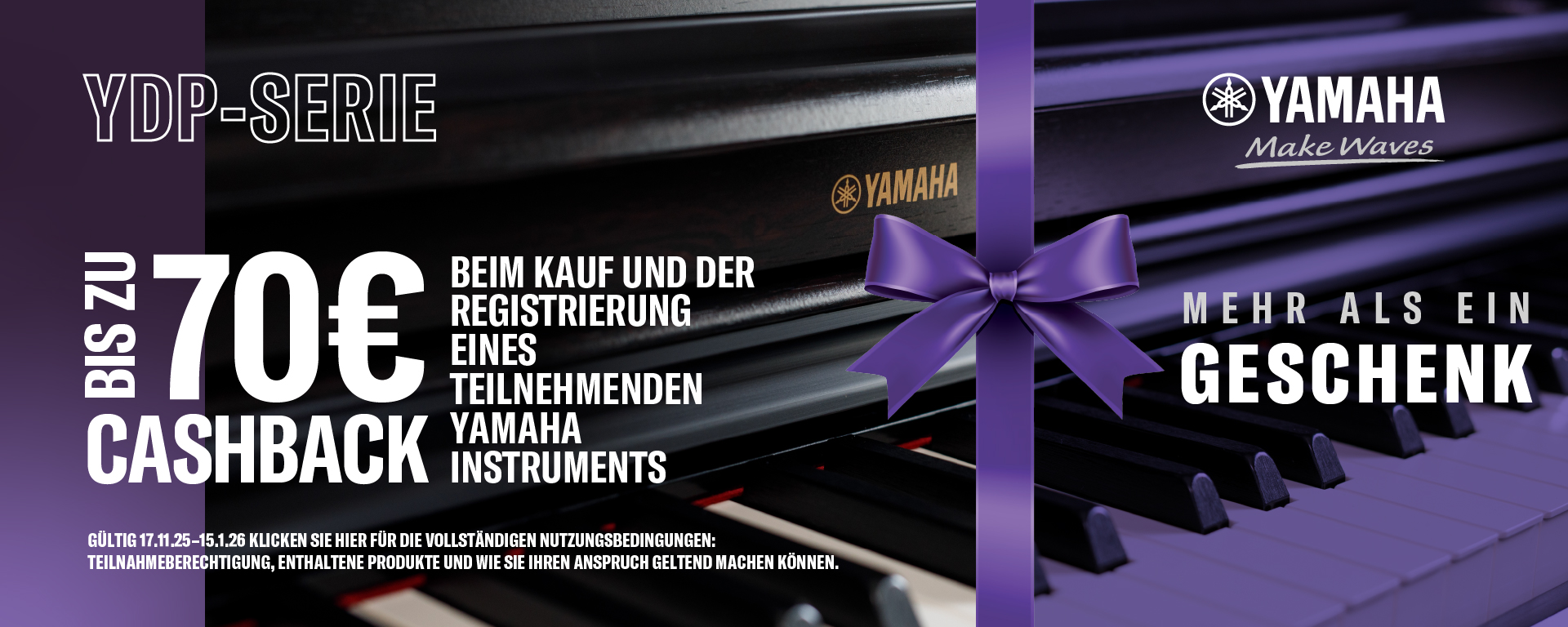 Yamaha Cashback - Mehr als ein Geschenk