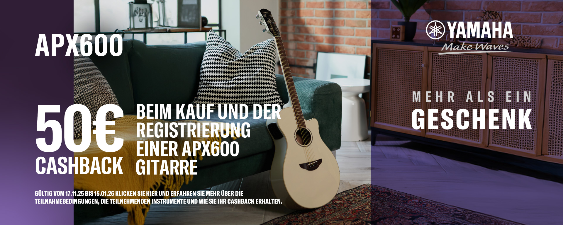 Yamaha Cashback - Mehr als ein Geschenk