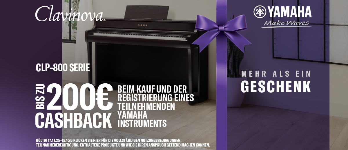 Yamaha Cashback - Mehr als ein Geschenk